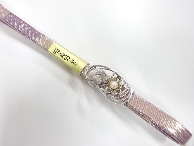  未使用品　パール帯留め　佐賀錦帯締めセット